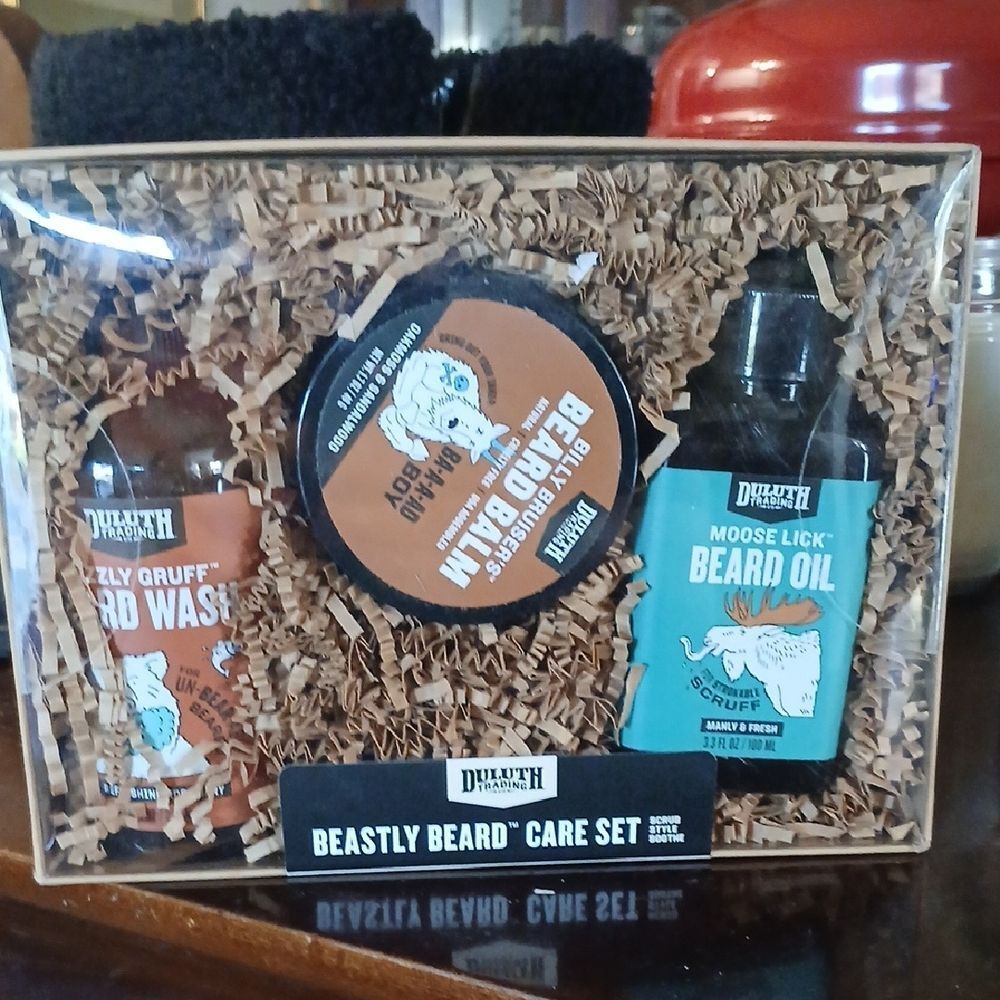Duluth Trading Co Beastly Beard Care Set - Brown and Teal